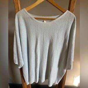 Eileen Fisher Soft Light Blue Knit Top
